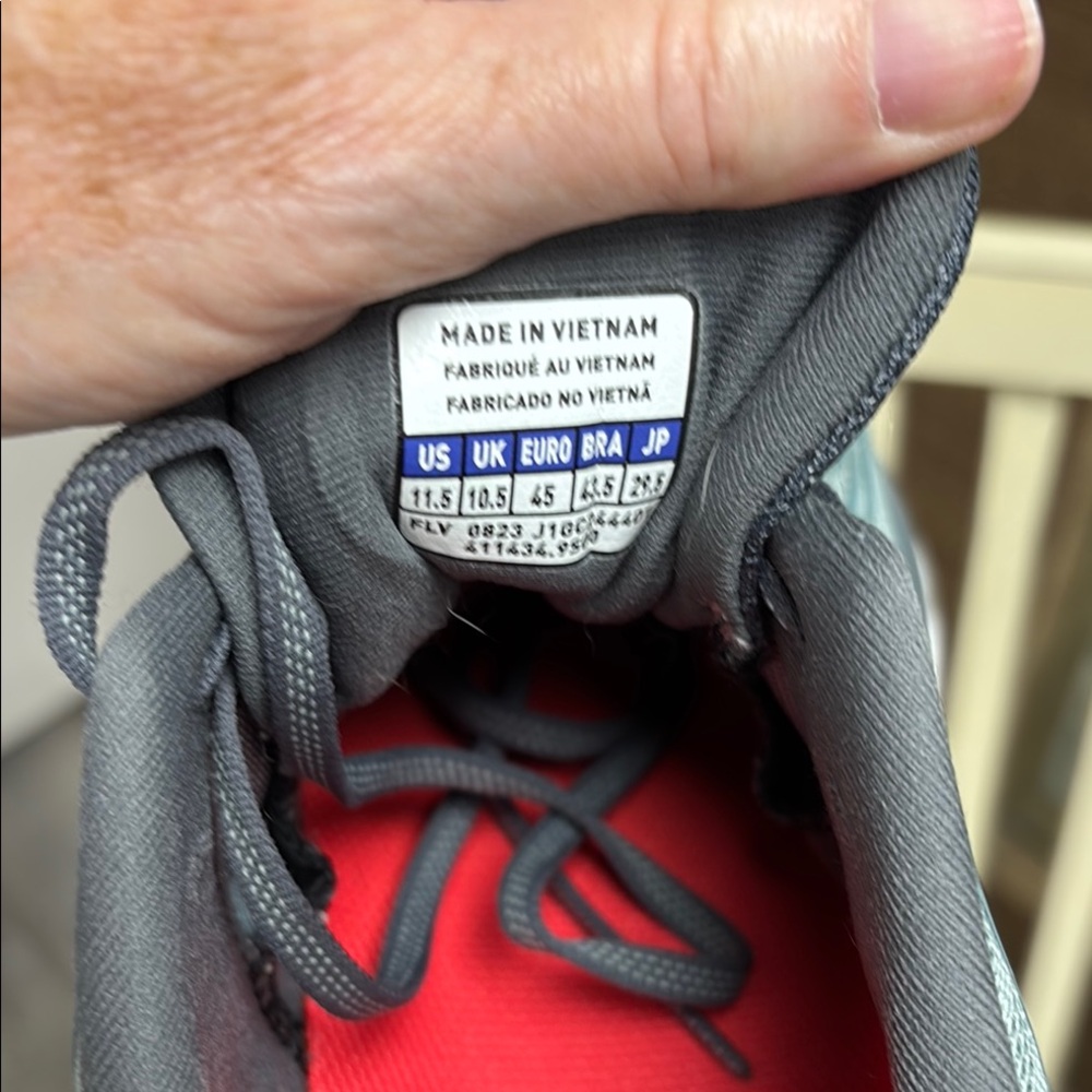 Mizuno Wave Inspire XX Blue Gray and Red Athletic Shoes - Picture 2 of 11